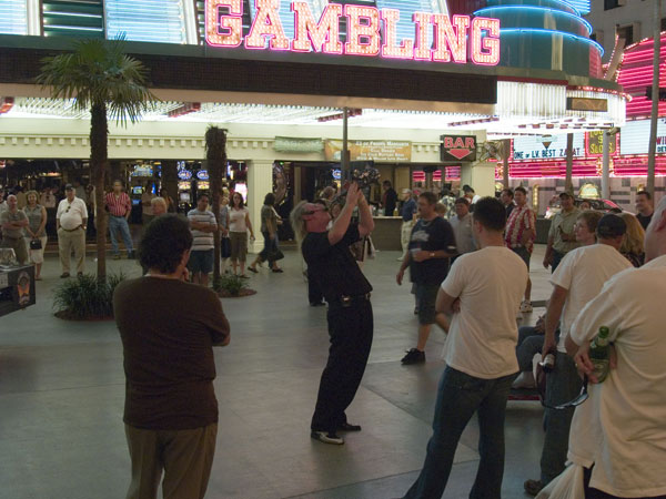 Saxophonspieler, Fremont Street, Las Vegas